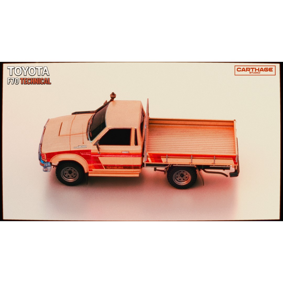 Toyota F70 Technical Pickup 3D Model – Low Poly Game Asset, FBX - View 32