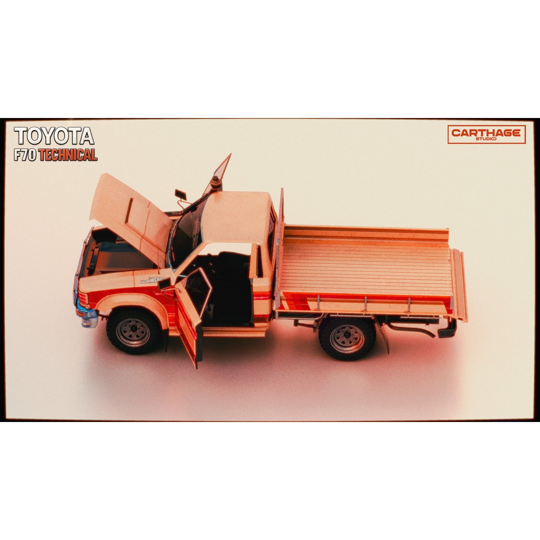 Toyota F70 Technical Pickup 3D Model – Low Poly Game Asset, FBX - View 33