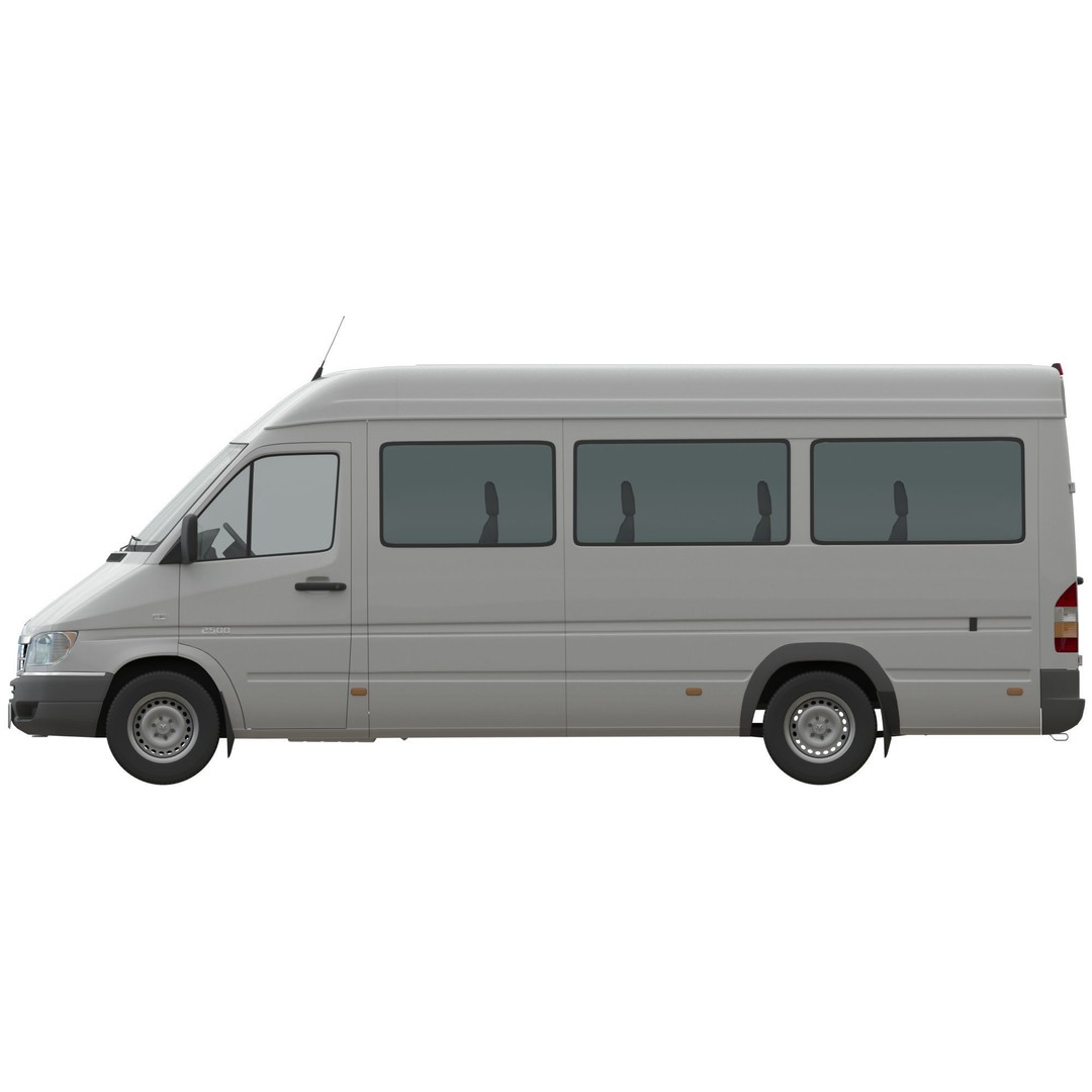 Dodge Sprinter Minibus 3D Model – High Poly Vehicle, FBX, OBJ - View 10