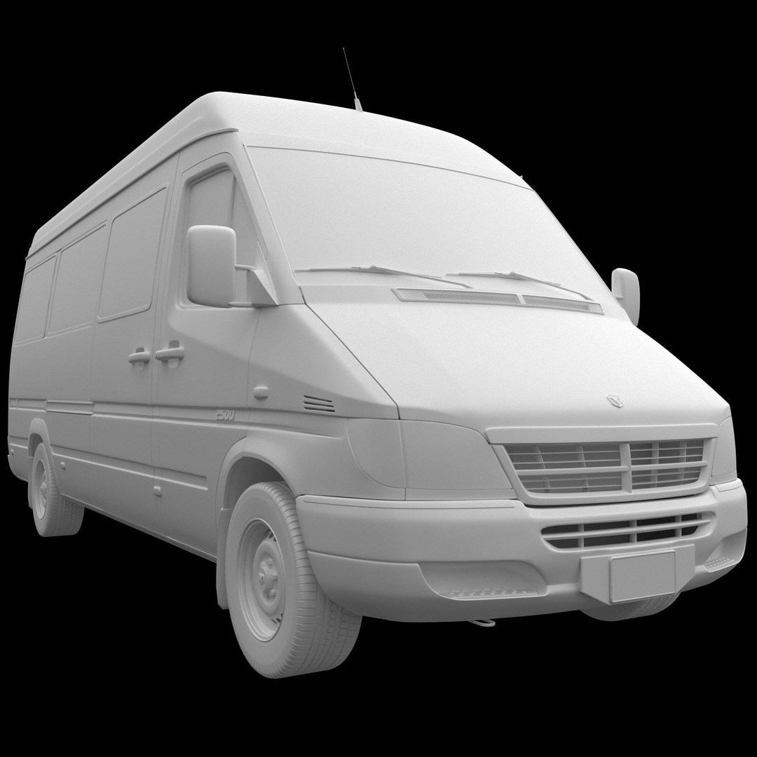 Dodge Sprinter Minibus 3D Model – High Poly Vehicle, FBX, OBJ - View 12