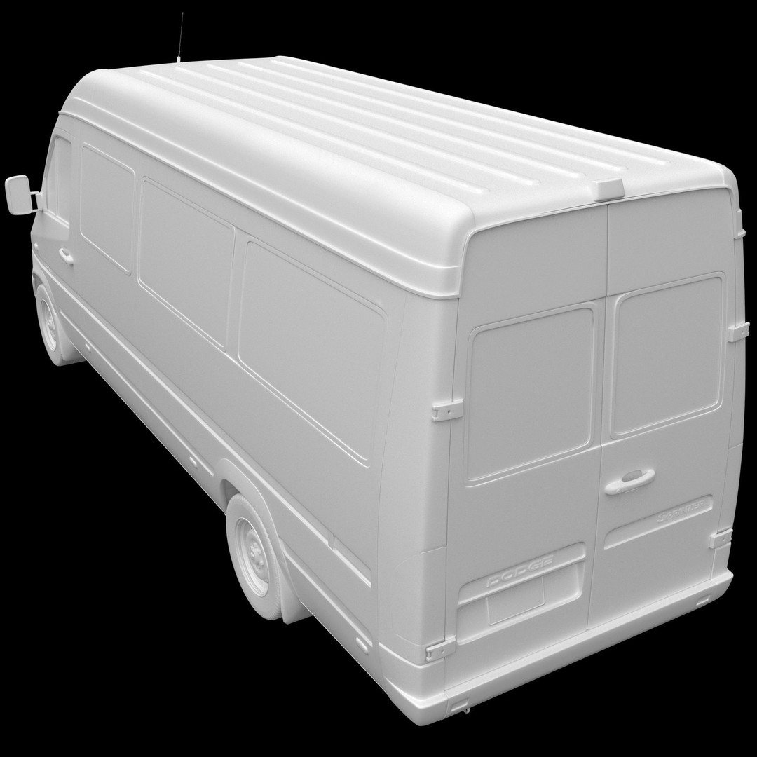 Dodge Sprinter Minibus 3D Model – High Poly Vehicle, FBX, OBJ - View 13