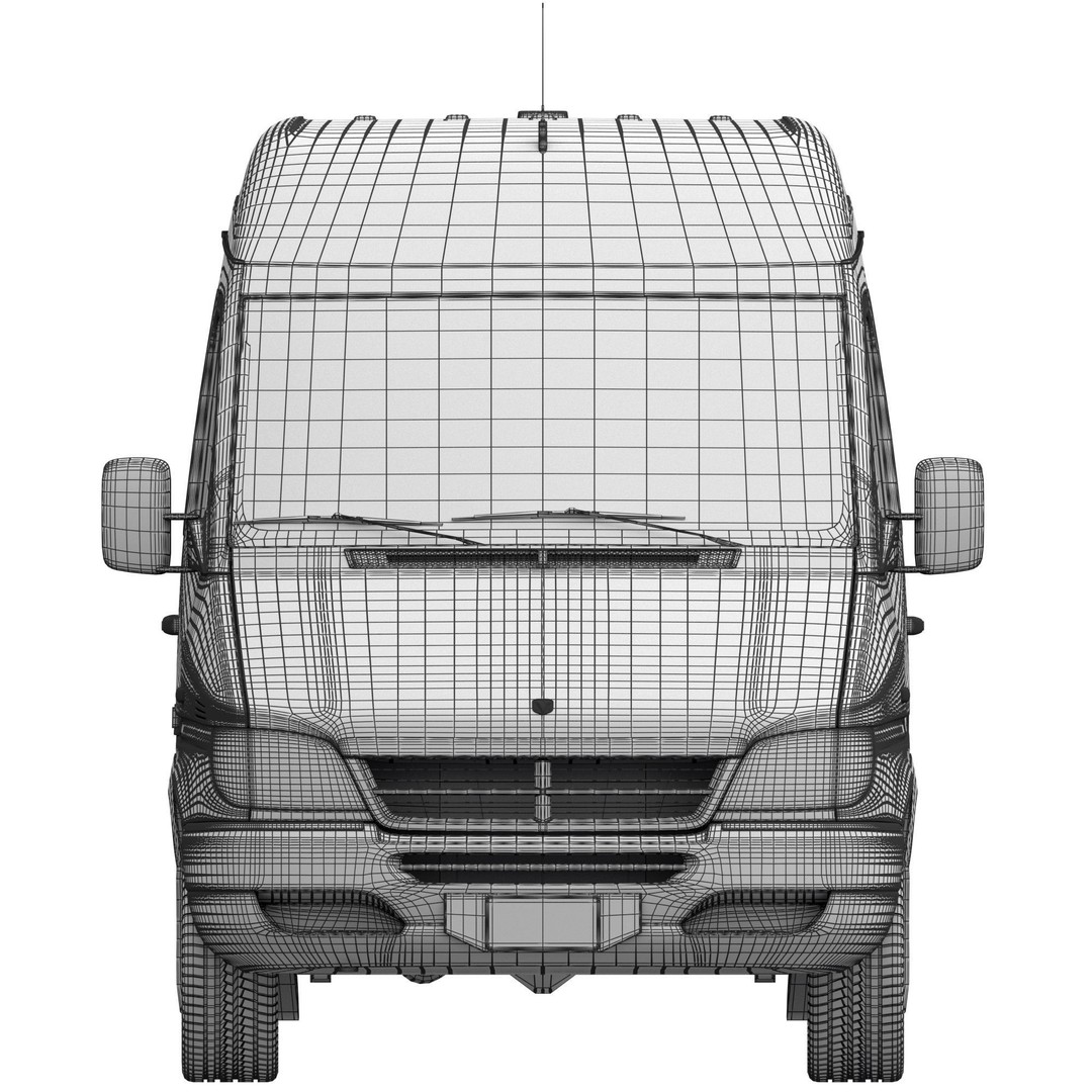 Dodge Sprinter Minibus 3D Model – High Poly Vehicle, FBX, OBJ - View 15