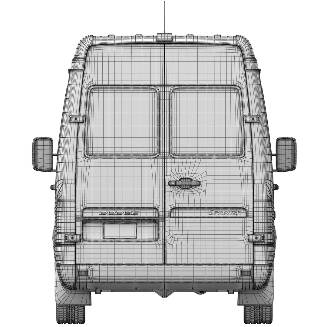 Dodge Sprinter Minibus 3D Model – High Poly Vehicle, FBX, OBJ - View 16