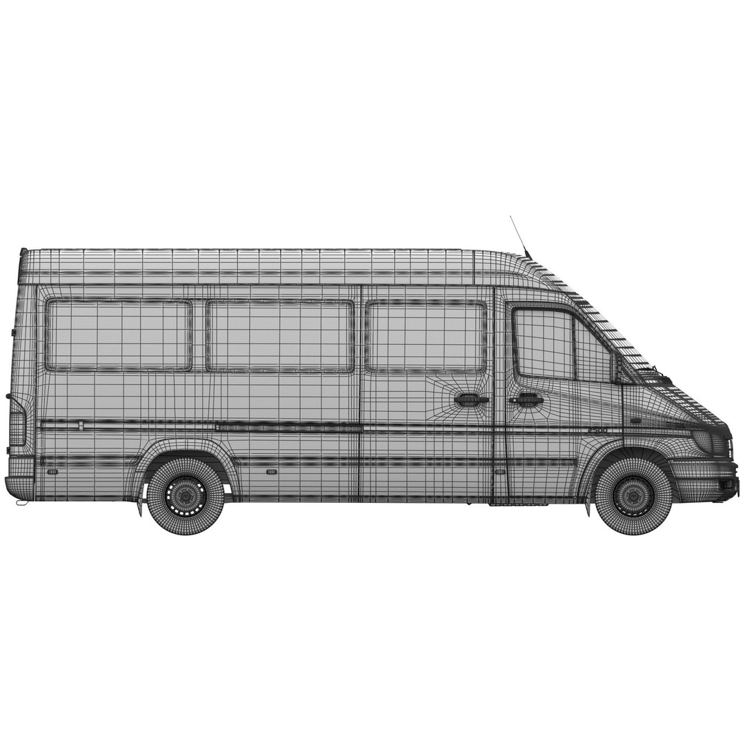 Dodge Sprinter Minibus 3D Model – High Poly Vehicle, FBX, OBJ - View 17