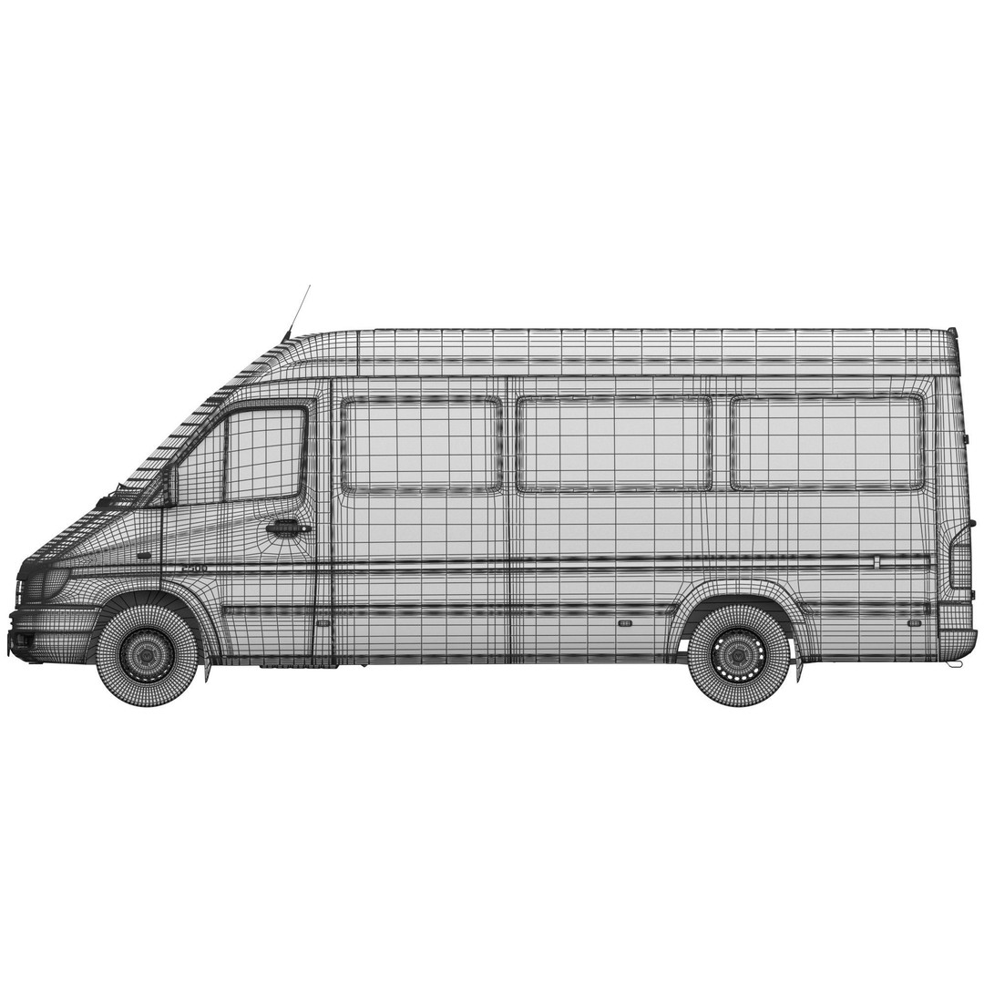 Dodge Sprinter Minibus 3D Model – High Poly Vehicle, FBX, OBJ - View 18
