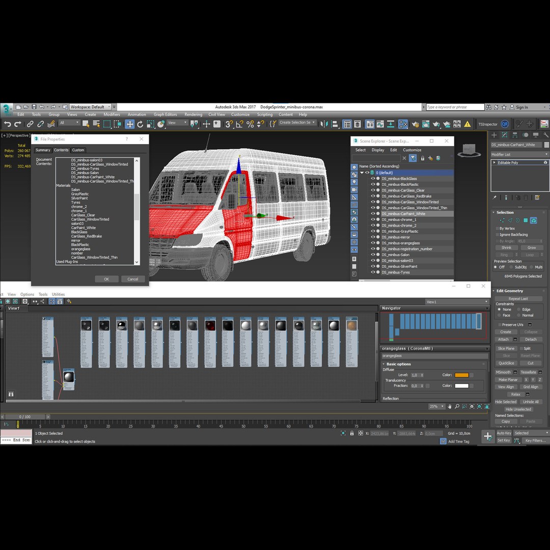 Dodge Sprinter Minibus 3D Model – High Poly Vehicle, FBX, OBJ - View 20