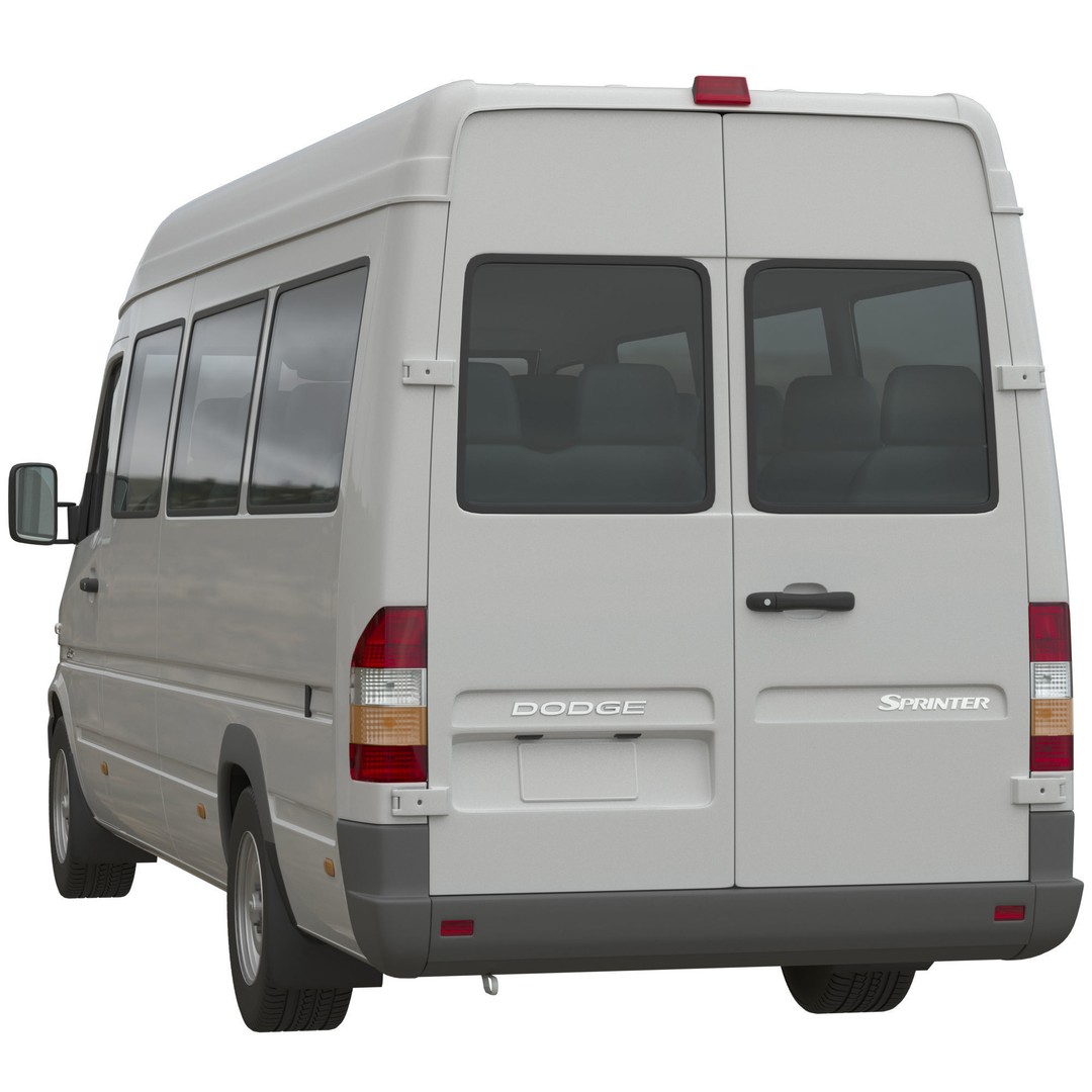 Dodge Sprinter Minibus 3D Model – High Poly Vehicle, FBX, OBJ - View 4