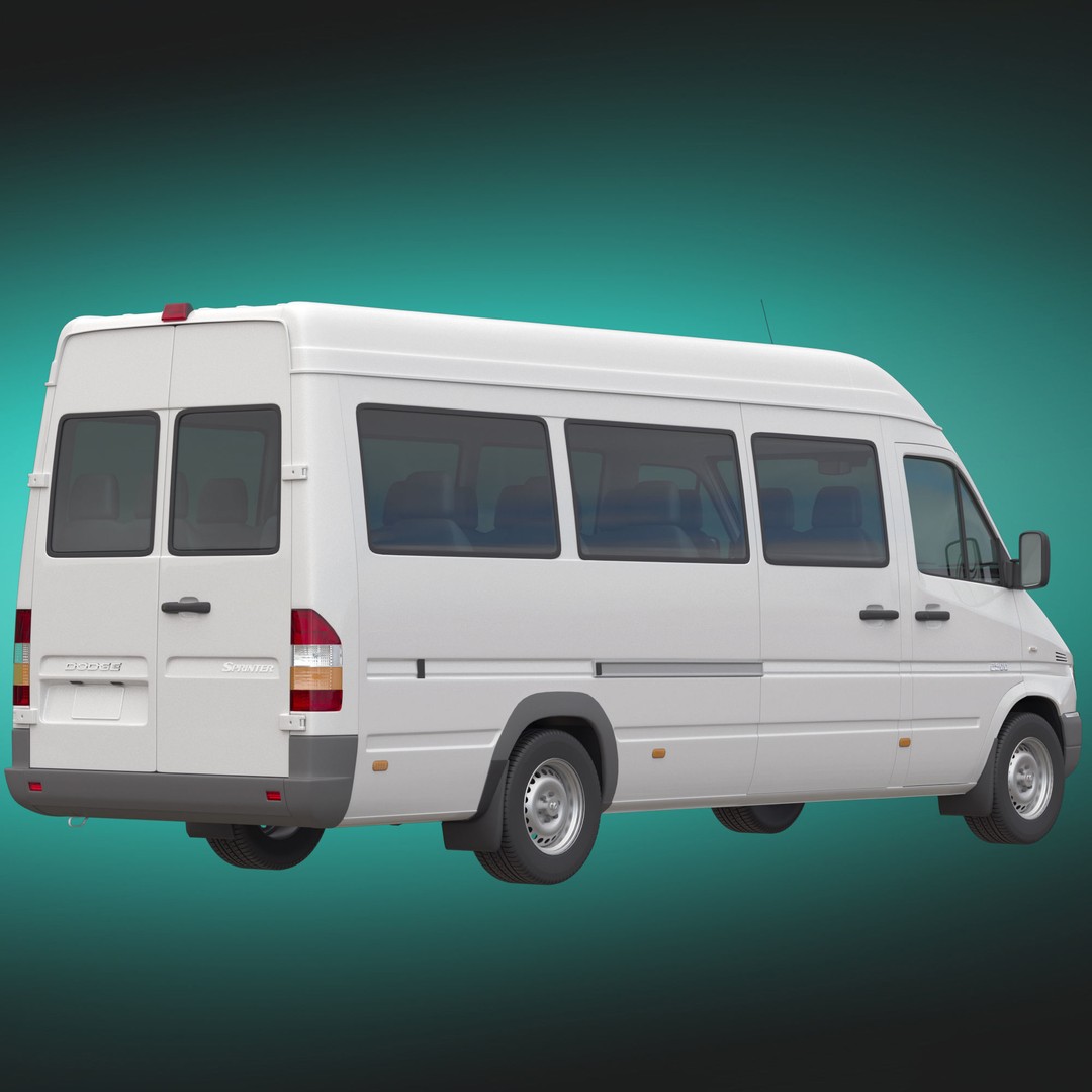 Dodge Sprinter Minibus 3D Model – High Poly Vehicle, FBX, OBJ - View 5
