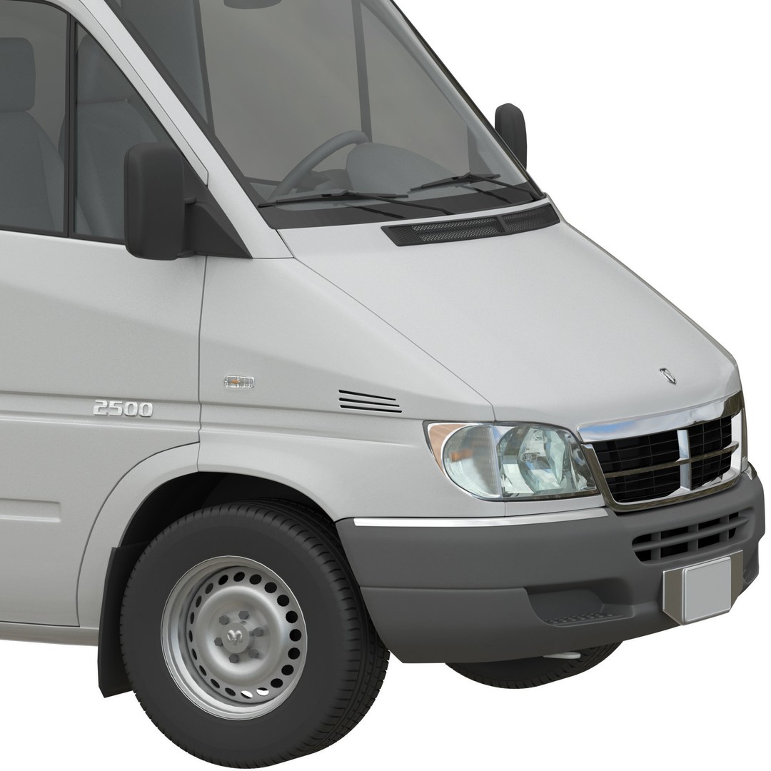 Dodge Sprinter Minibus 3D Model – High Poly Vehicle, FBX, OBJ - View 6