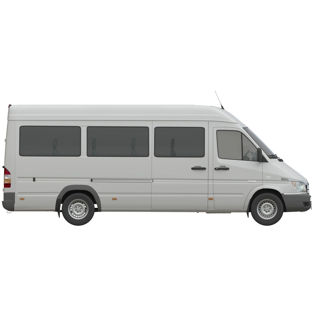 Dodge Sprinter Minibus 3D Model – High Poly Vehicle, FBX, OBJ - View 9