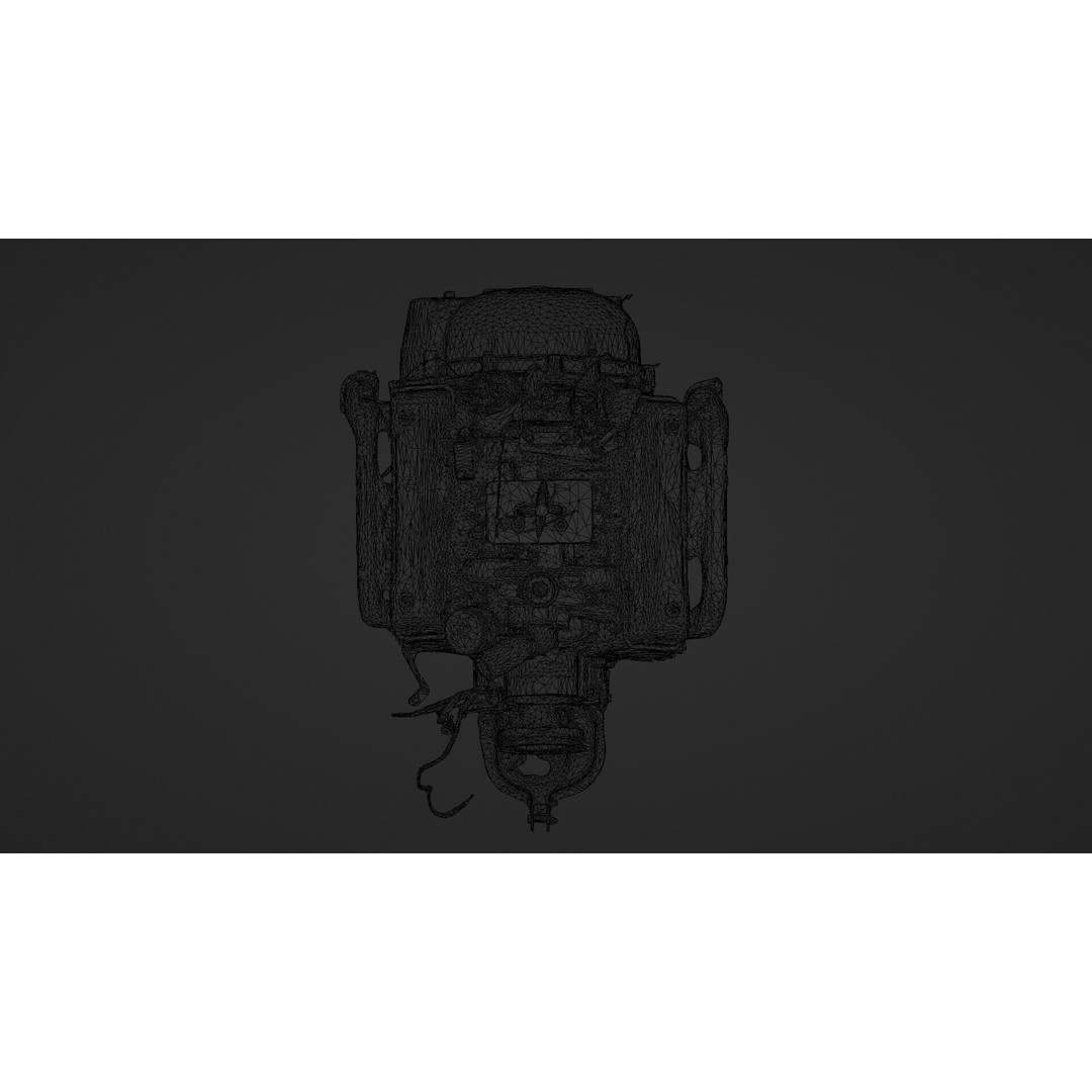 Old Rusty Y-Block V8 Engine 3D Model – Photogrammetry Scanned, FBX - View 20
