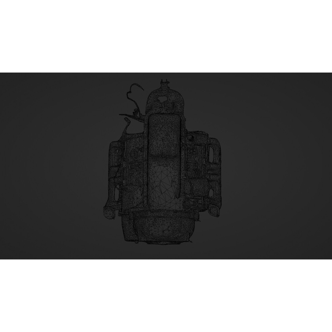 Old Rusty Y-Block V8 Engine 3D Model – Photogrammetry Scanned, FBX - View 21