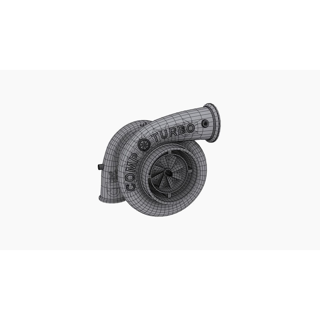 Comp Turbo CTR55140S Turbocharger 3D Model – Low Poly Game Ready FBX - View 12