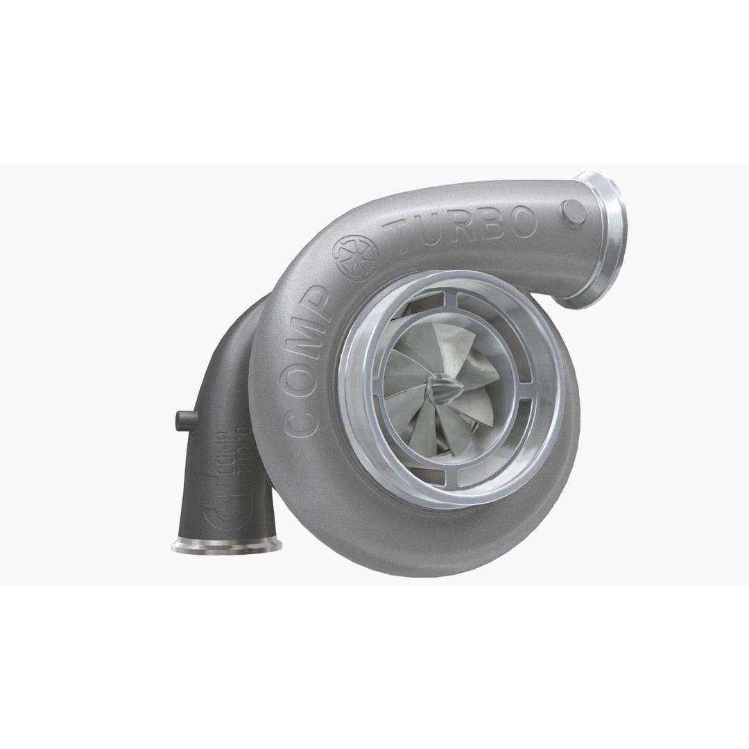 Comp Turbo CTR55140S Turbocharger 3D Model – Low Poly Game Ready FBX - View 7