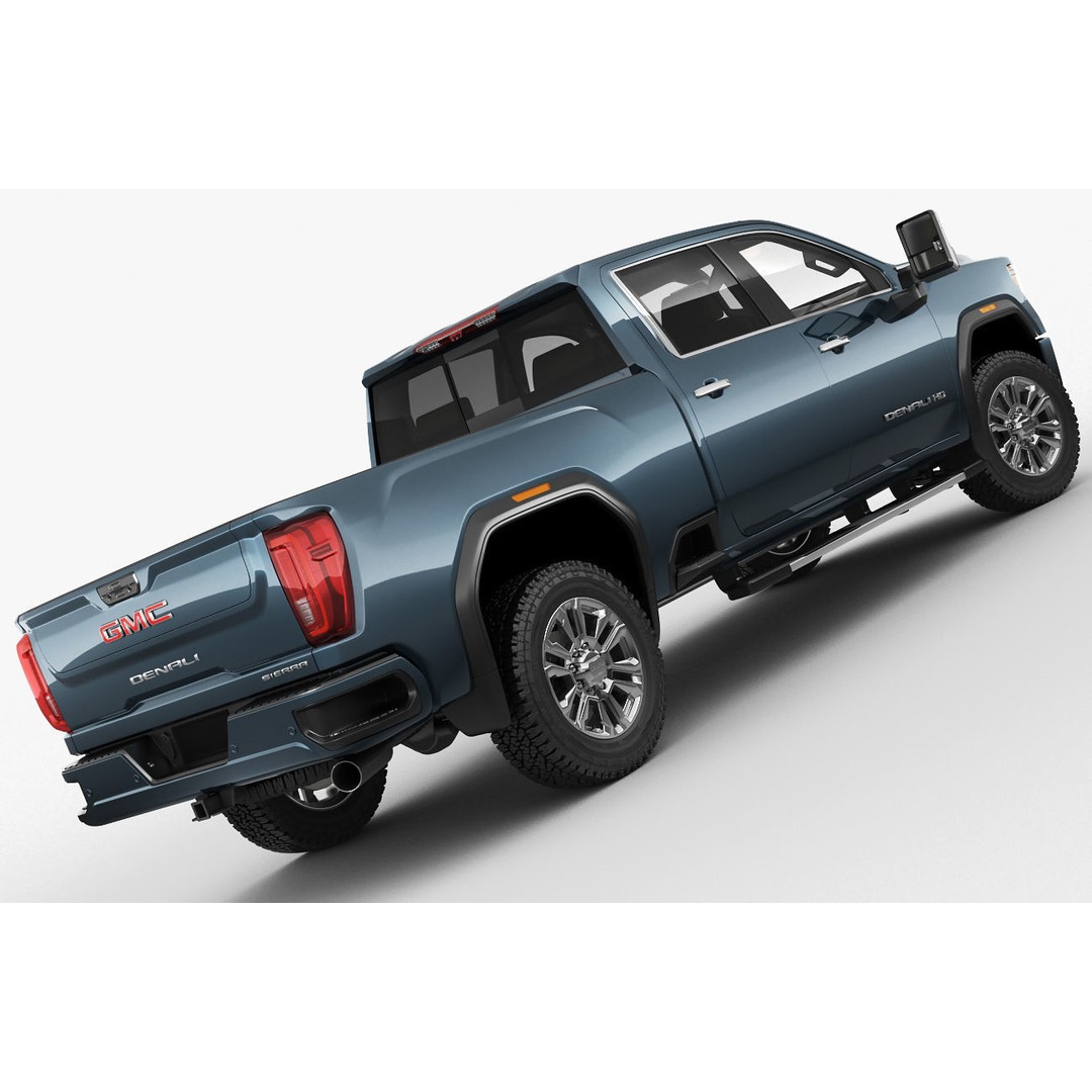 Sierra 2020 Denali 2500HD 3D Model – High Poly Truck Asset, FBX, OBJ, Game Ready - View 10