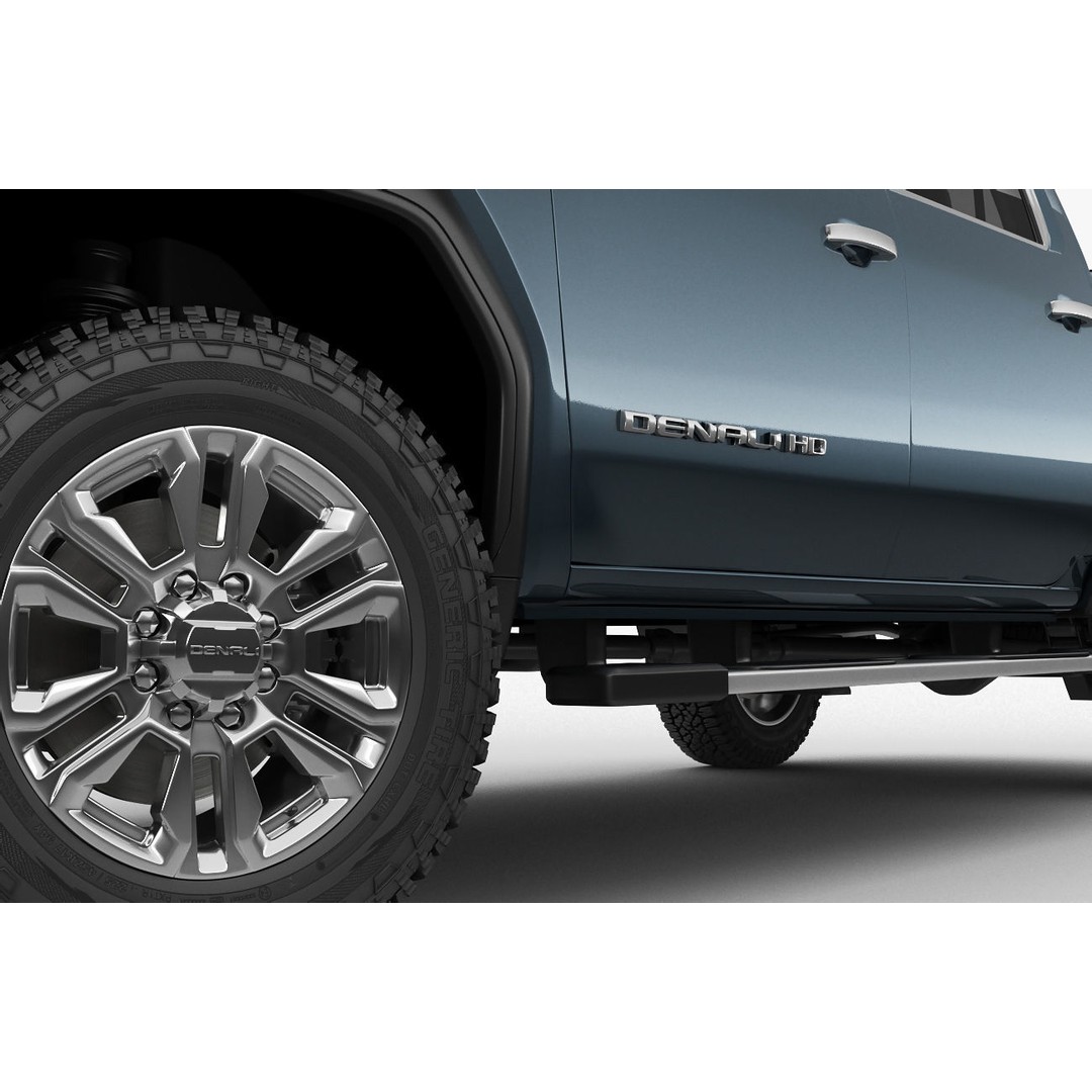 Sierra 2020 Denali 2500HD 3D Model – High Poly Truck Asset, FBX, OBJ, Game Ready - View 11