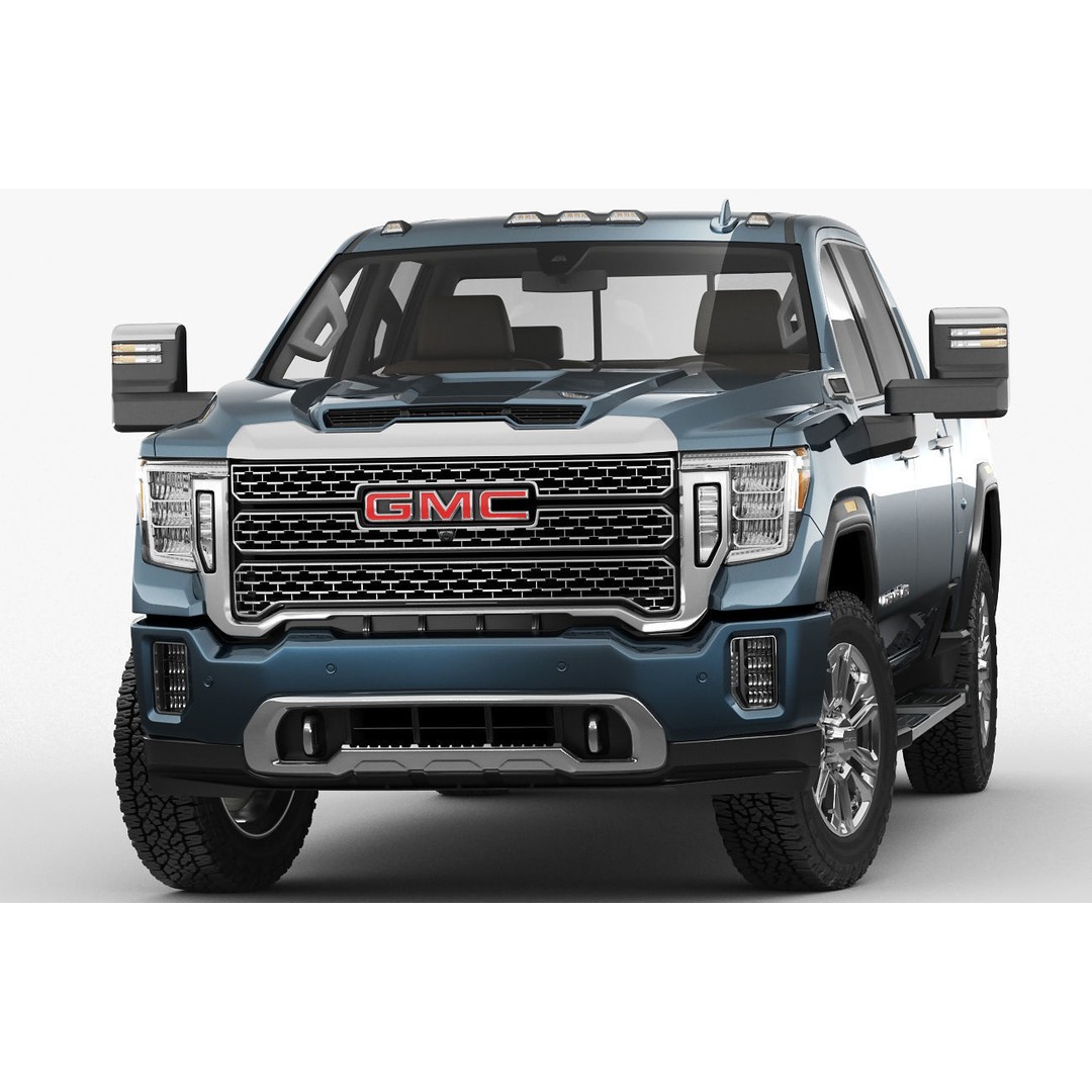 Sierra 2020 Denali 2500HD 3D Model – High Poly Truck Asset, FBX, OBJ, Game Ready - View 12