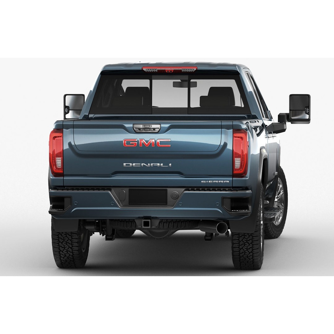 Sierra 2020 Denali 2500HD 3D Model – High Poly Truck Asset, FBX, OBJ, Game Ready - View 13