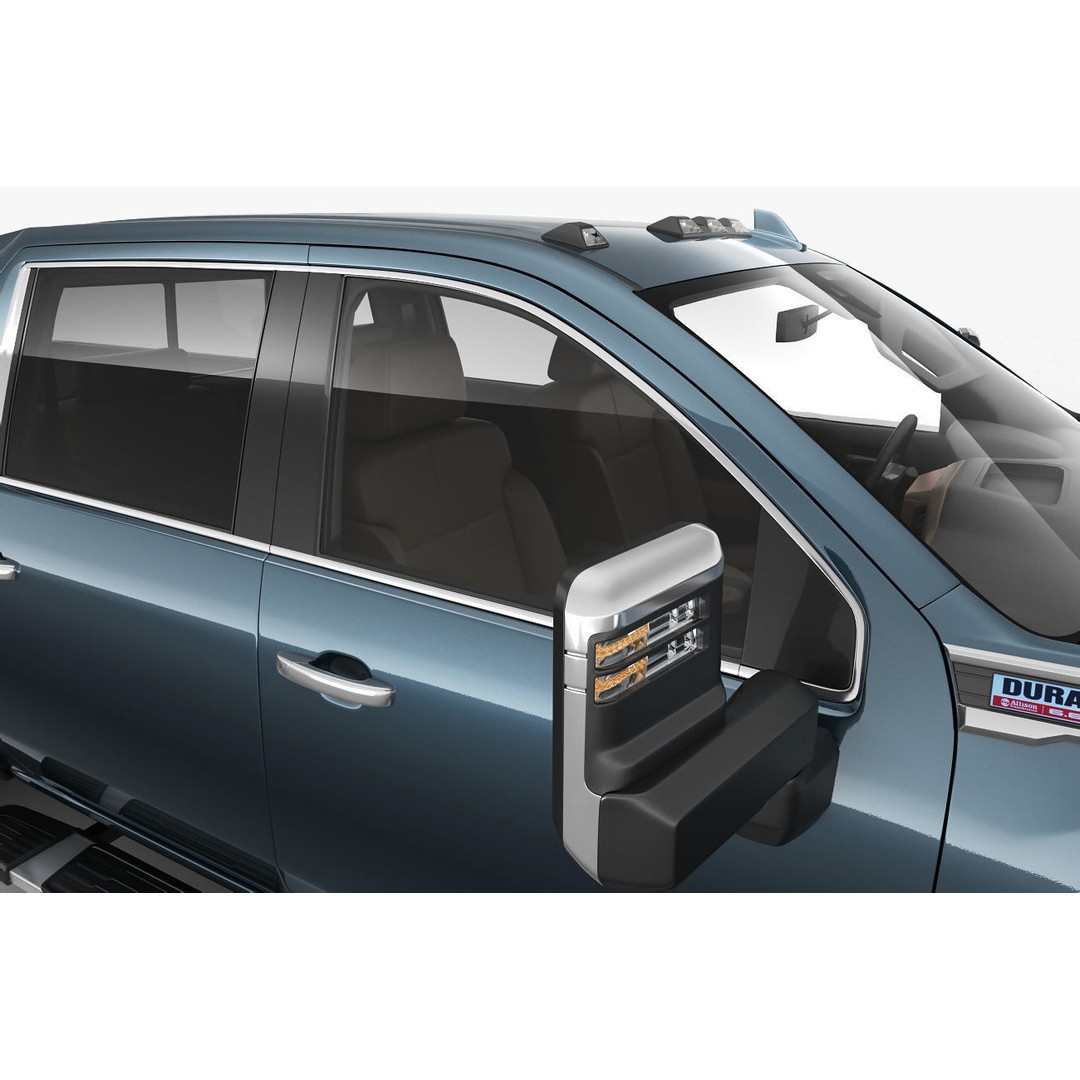 Sierra 2020 Denali 2500HD 3D Model – High Poly Truck Asset, FBX, OBJ, Game Ready - View 15