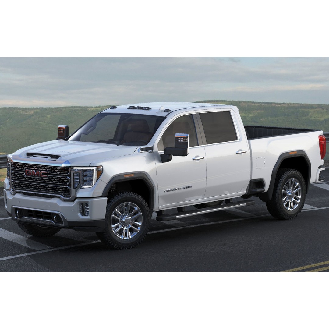 Sierra 2020 Denali 2500HD 3D Model – High Poly Truck Asset, FBX, OBJ, Game Ready - View 18
