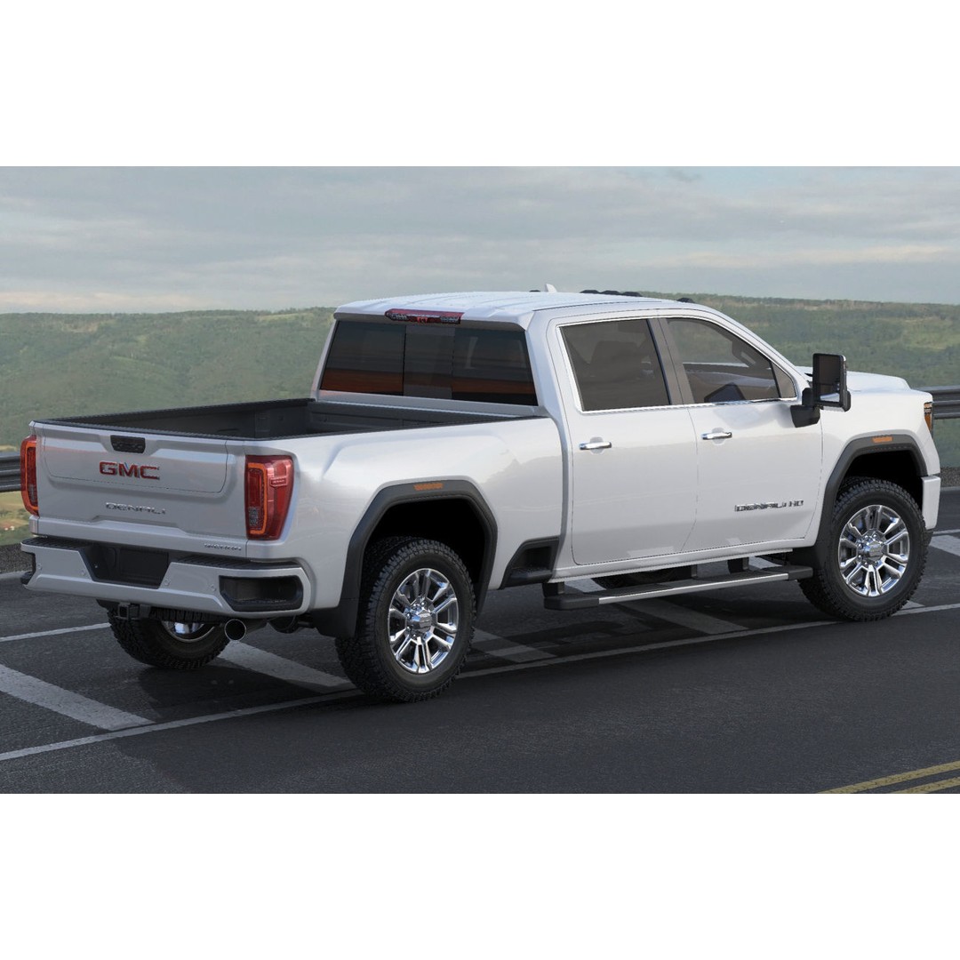 Sierra 2020 Denali 2500HD 3D Model – High Poly Truck Asset, FBX, OBJ, Game Ready - View 19