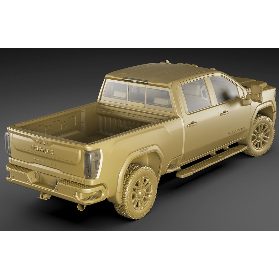 Sierra 2020 Denali 2500HD 3D Model – High Poly Truck Asset, FBX, OBJ, Game Ready - View 21