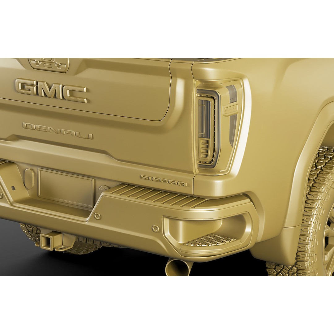 Sierra 2020 Denali 2500HD 3D Model – High Poly Truck Asset, FBX, OBJ, Game Ready - View 23