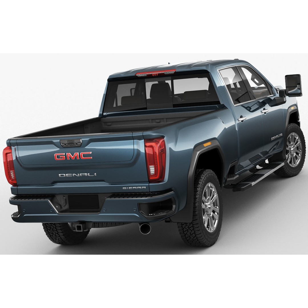 Sierra 2020 Denali 2500HD 3D Model – High Poly Truck Asset, FBX, OBJ, Game Ready - View 3
