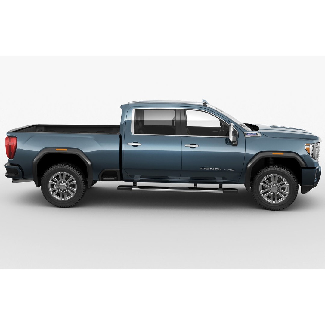 Sierra 2020 Denali 2500HD 3D Model – High Poly Truck Asset, FBX, OBJ, Game Ready - View 4
