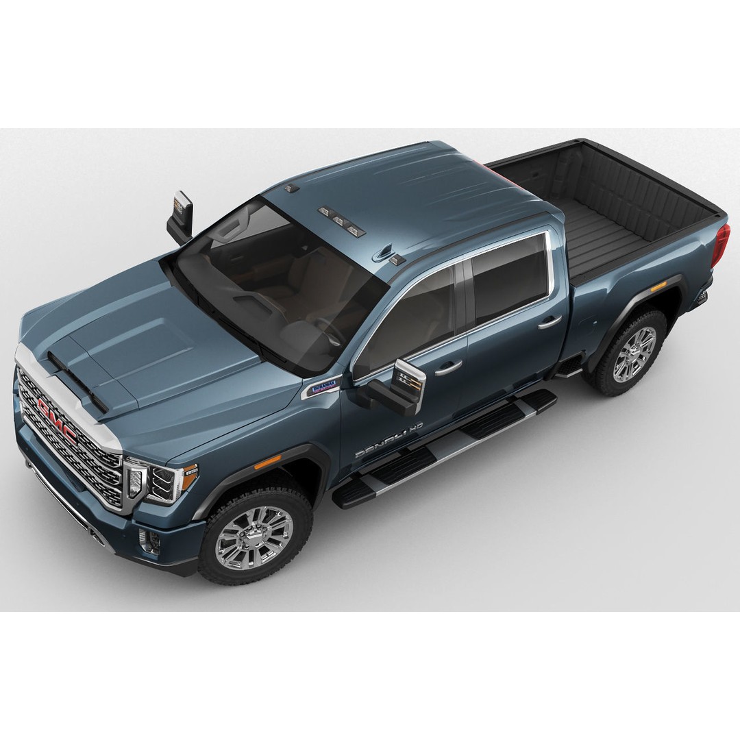 Sierra 2020 Denali 2500HD 3D Model – High Poly Truck Asset, FBX, OBJ, Game Ready - View 7