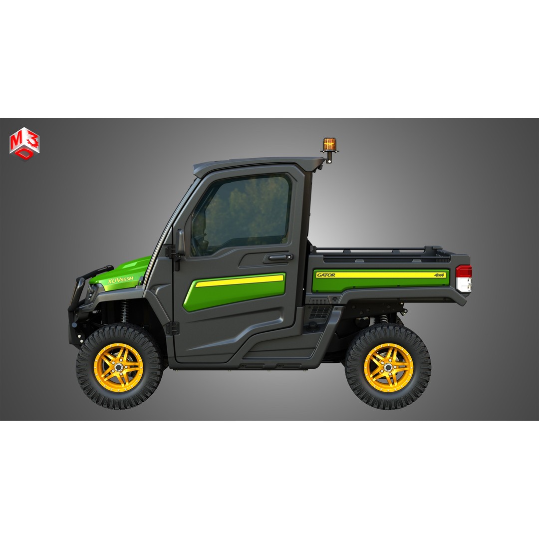 XUV865M Gator 3D Model – High Poly UTV Crossover Vehicle, FBX - View 10