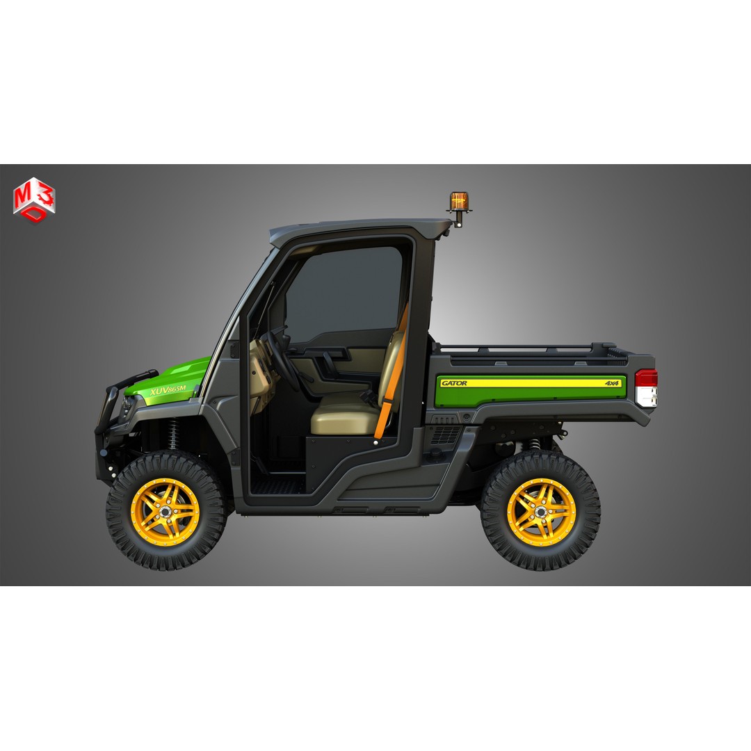 XUV865M Gator 3D Model – High Poly UTV Crossover Vehicle, FBX - View 11