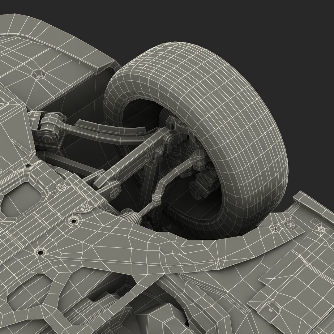 Generic Yellow Taxi 3D Model – Classic Car Interior, PBR Textures