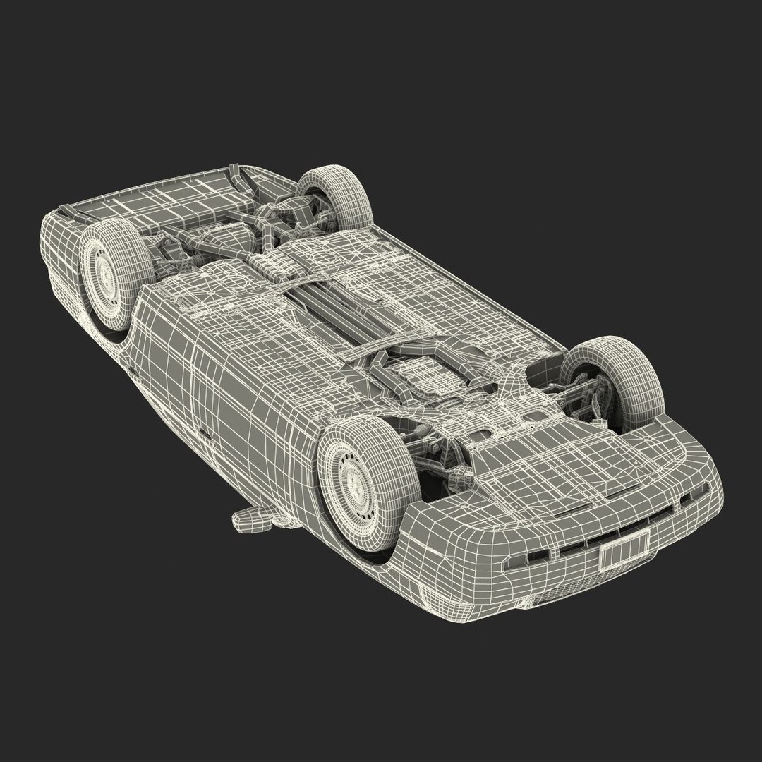 Generic Yellow Taxi 3D Model – Classic Car Interior, PBR Textures - View 55