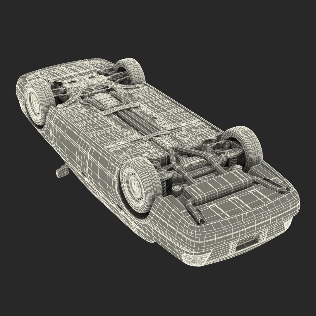 Generic Yellow Taxi 3D Model – Classic Car Interior, PBR Textures - View 56