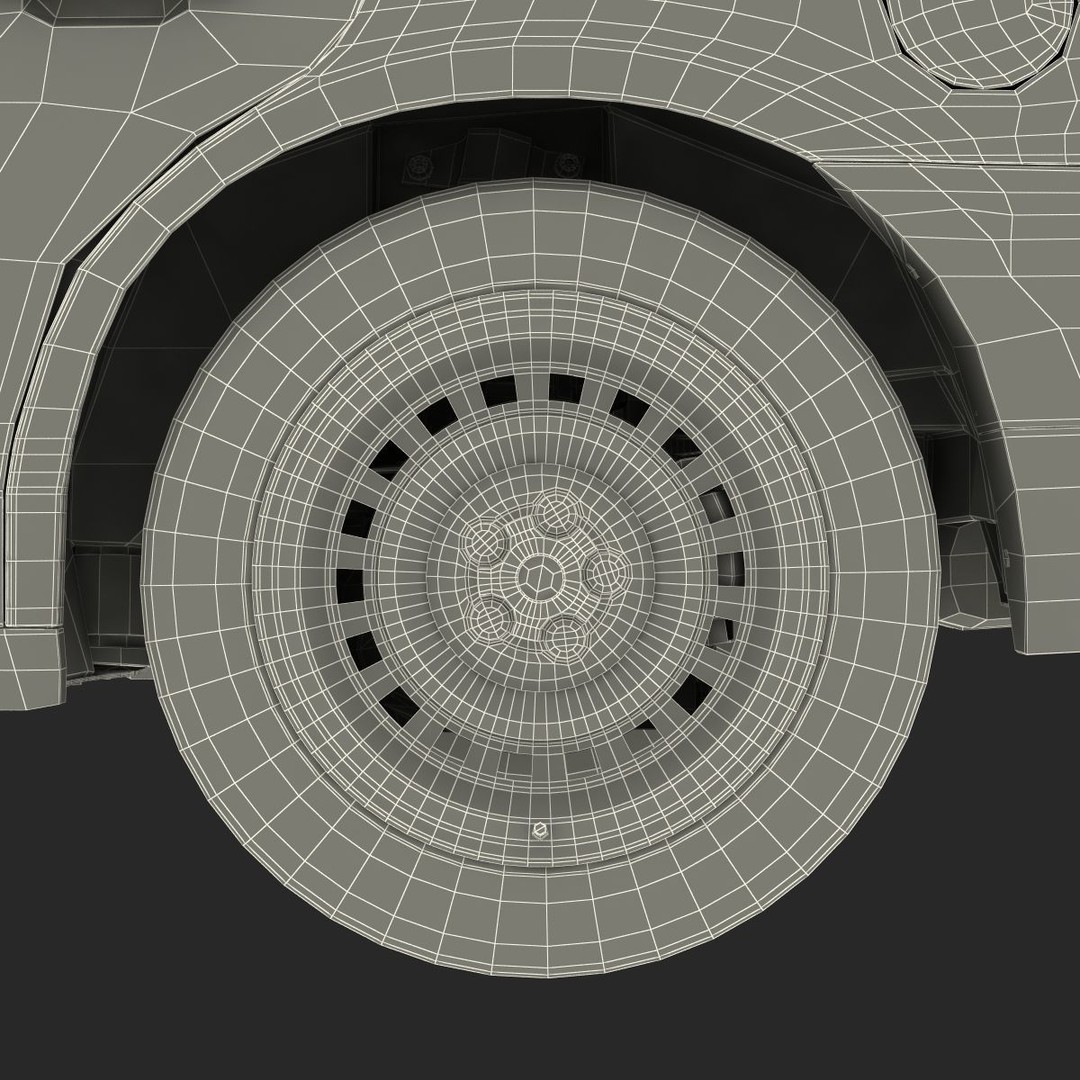 Generic Yellow Taxi 3D Model – Classic Car Interior, PBR Textures - View 68