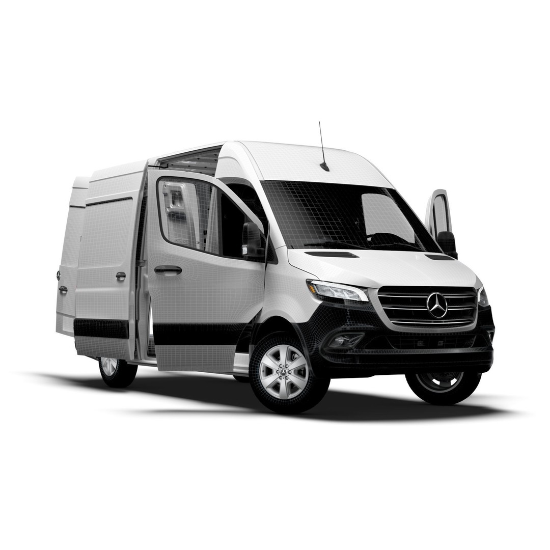 Mercedes Benz Sprinter L2H2 RWD 3D Model – HQ Interior, PBR Textures - View 15