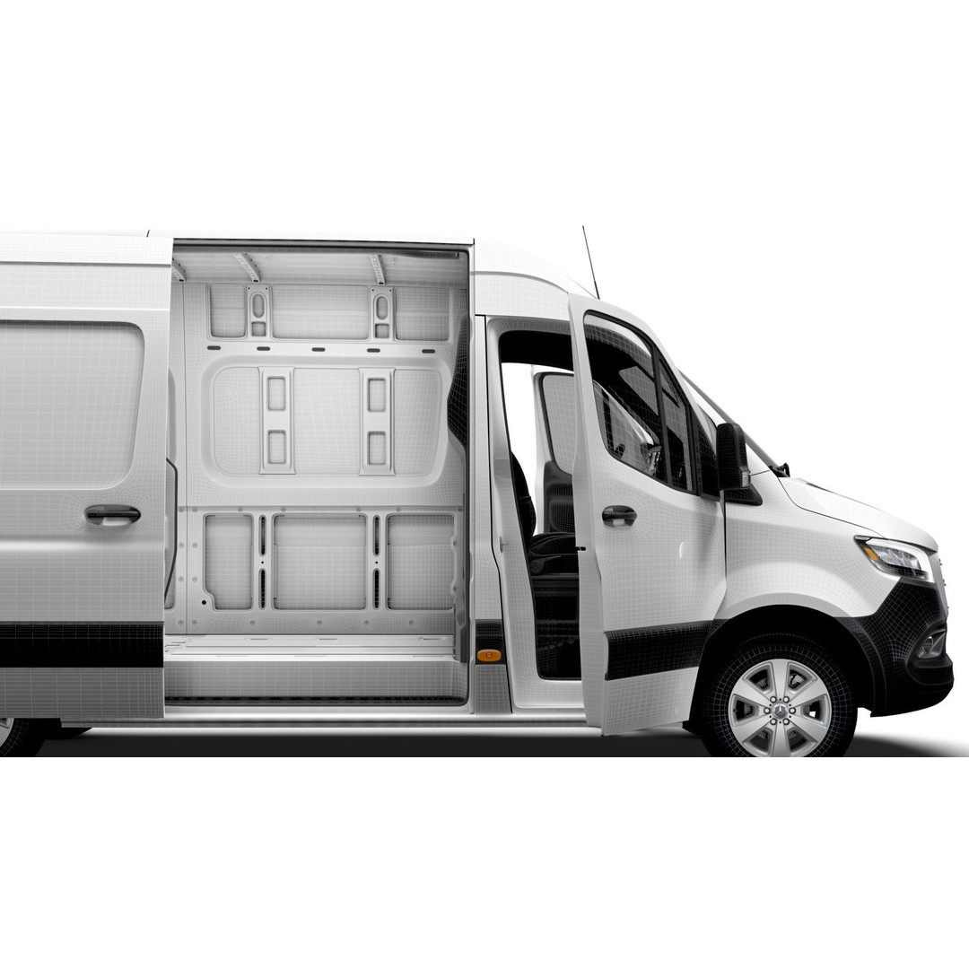 Mercedes Benz Sprinter L2H2 RWD 3D Model – HQ Interior, PBR Textures - View 16