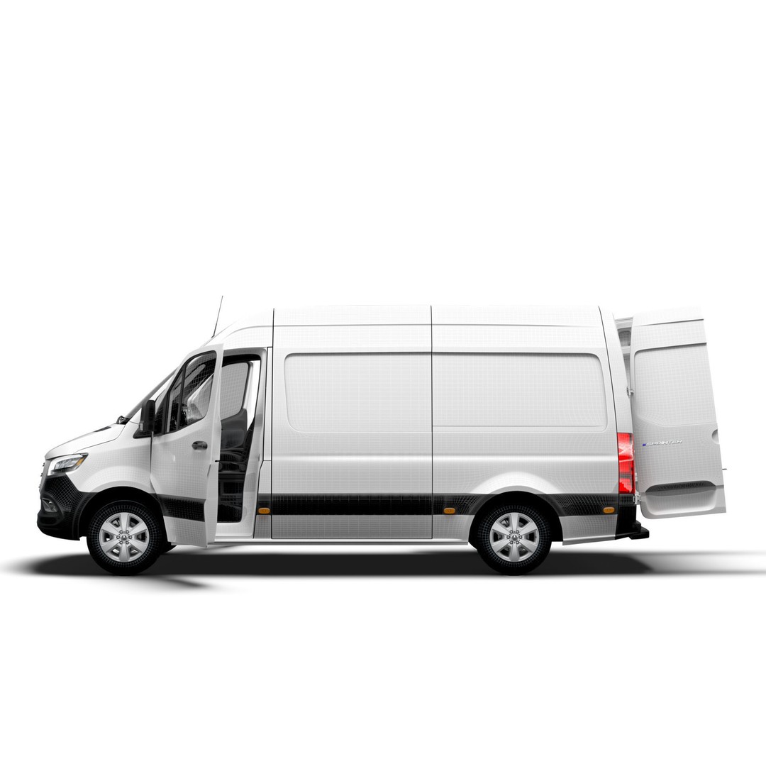 Mercedes Benz Sprinter L2H2 RWD 3D Model – HQ Interior, PBR Textures - View 18