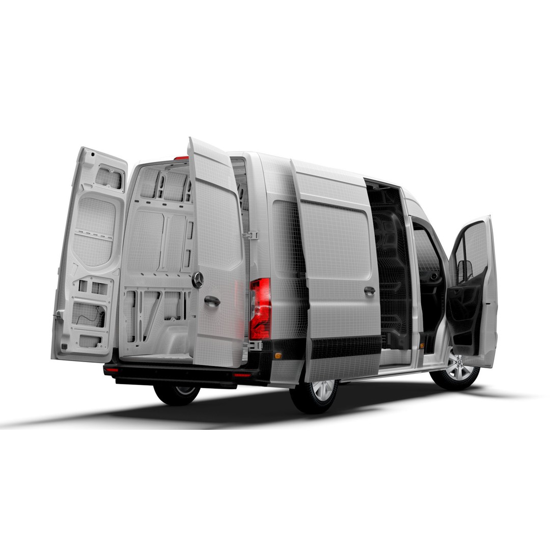 Mercedes Benz Sprinter L2H2 RWD 3D Model – HQ Interior, PBR Textures - View 19