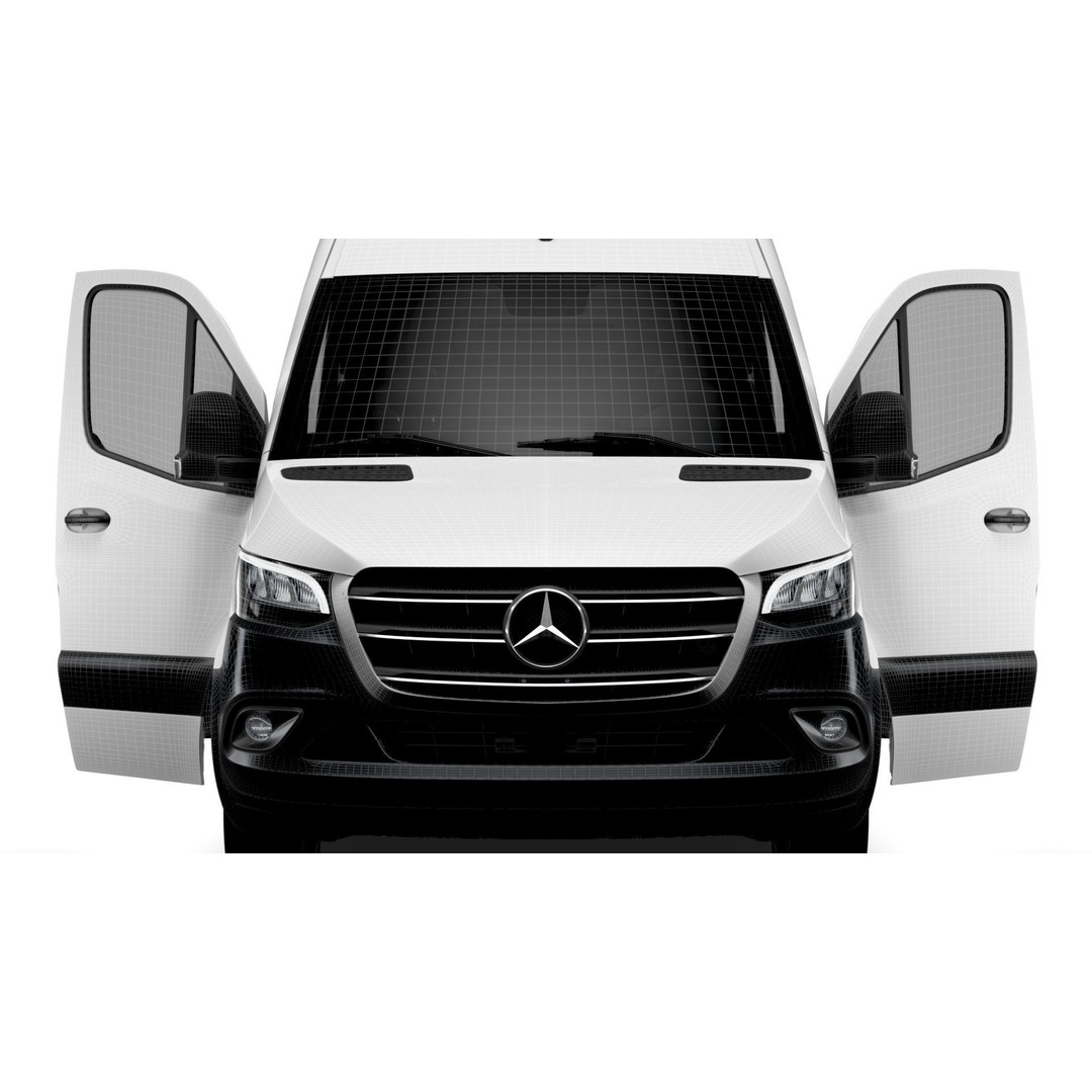 Mercedes Benz Sprinter L2H2 RWD 3D Model – HQ Interior, PBR Textures - View 21