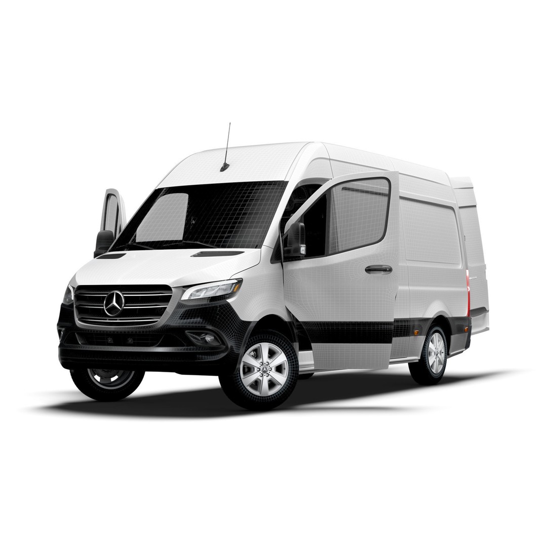 Mercedes Benz Sprinter L2H2 RWD 3D Model – HQ Interior, PBR Textures - View 22