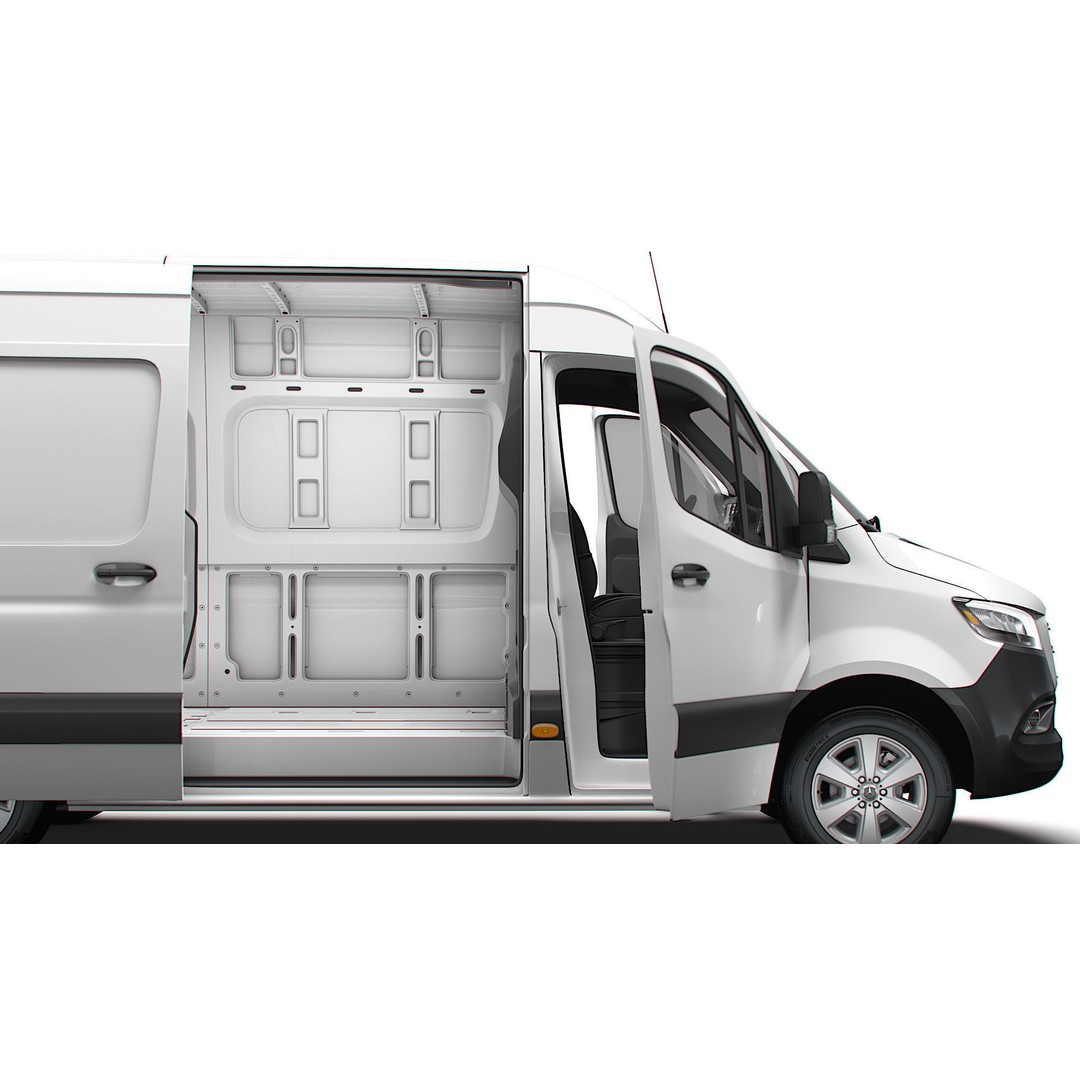 Mercedes Benz Sprinter L2H2 RWD 3D Model – HQ Interior, PBR Textures - View 3