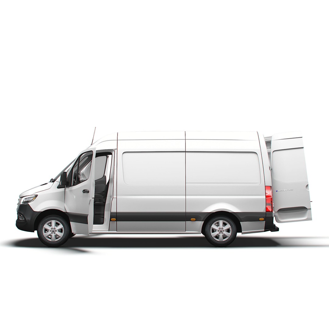 Mercedes Benz Sprinter L2H2 RWD 3D Model – HQ Interior, PBR Textures - View 5
