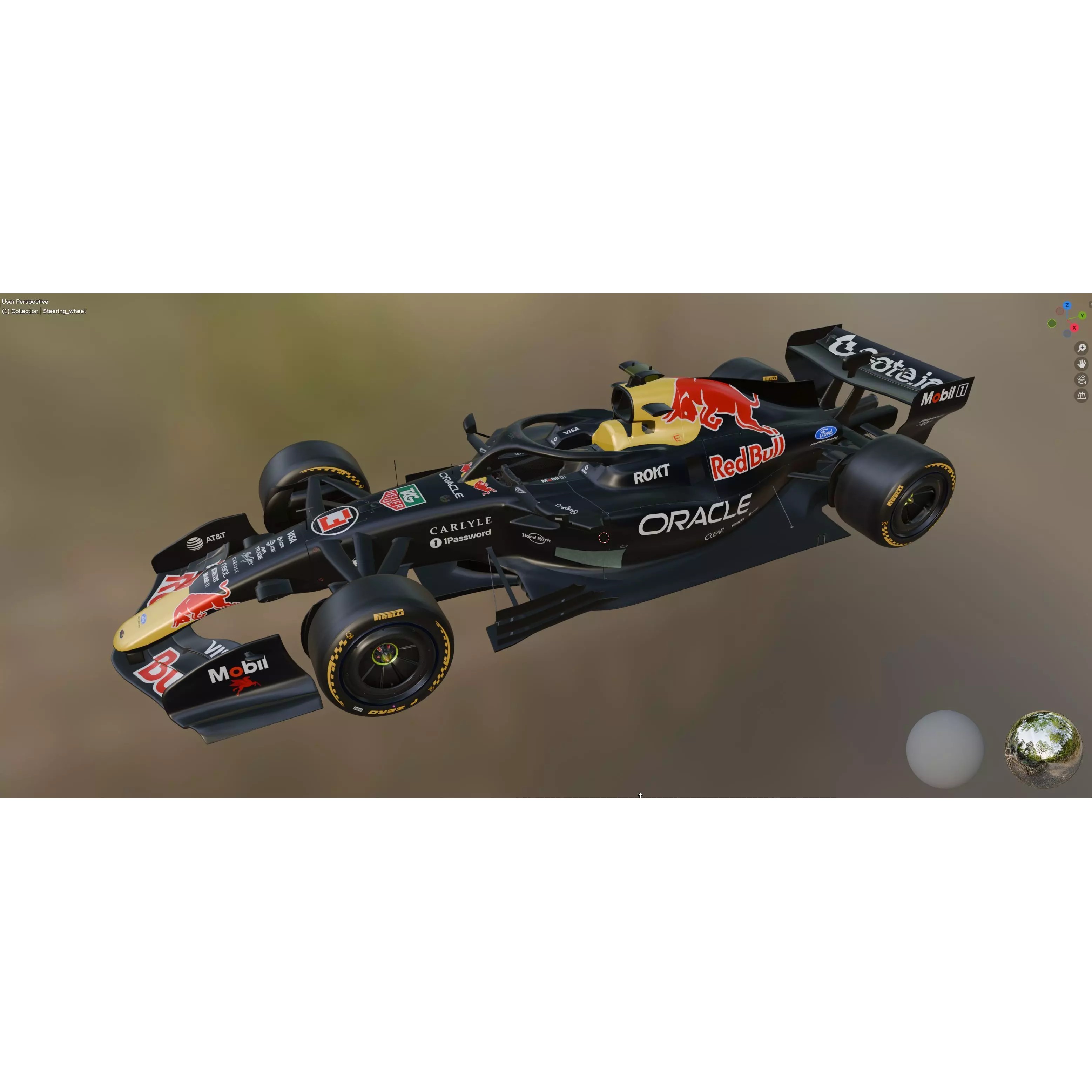 F1 RedBull RB22 2026 - Low-Poly Game-Ready 3D Model