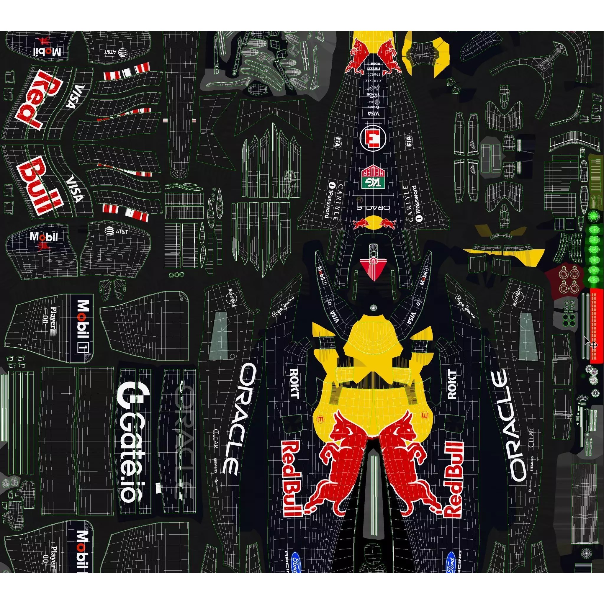 F1 RedBull RB22 2026 - Low-Poly Game-Ready 3D Model - View 16