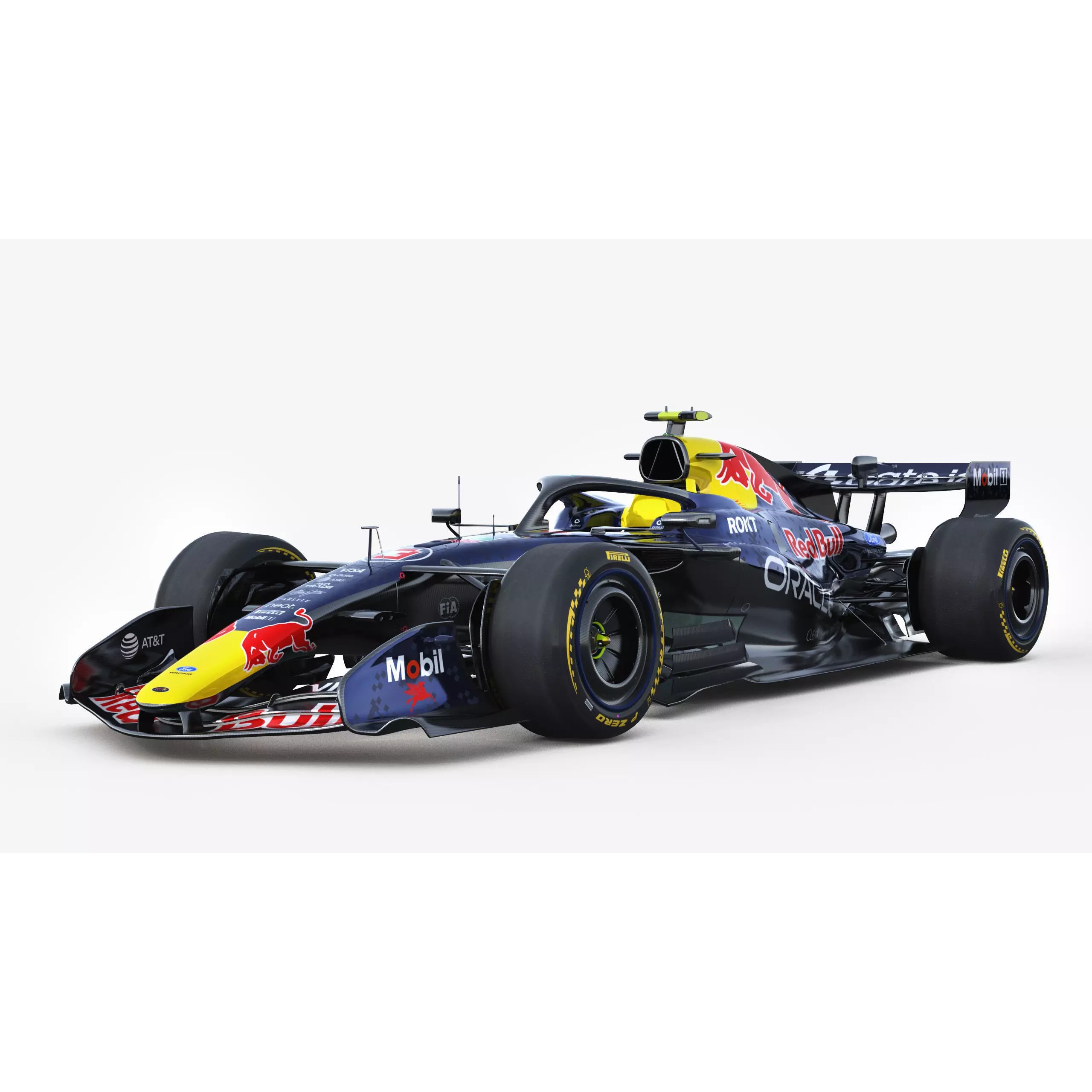 F1 RedBull RB22 2026 - Low-Poly Game-Ready 3D Model - View 3