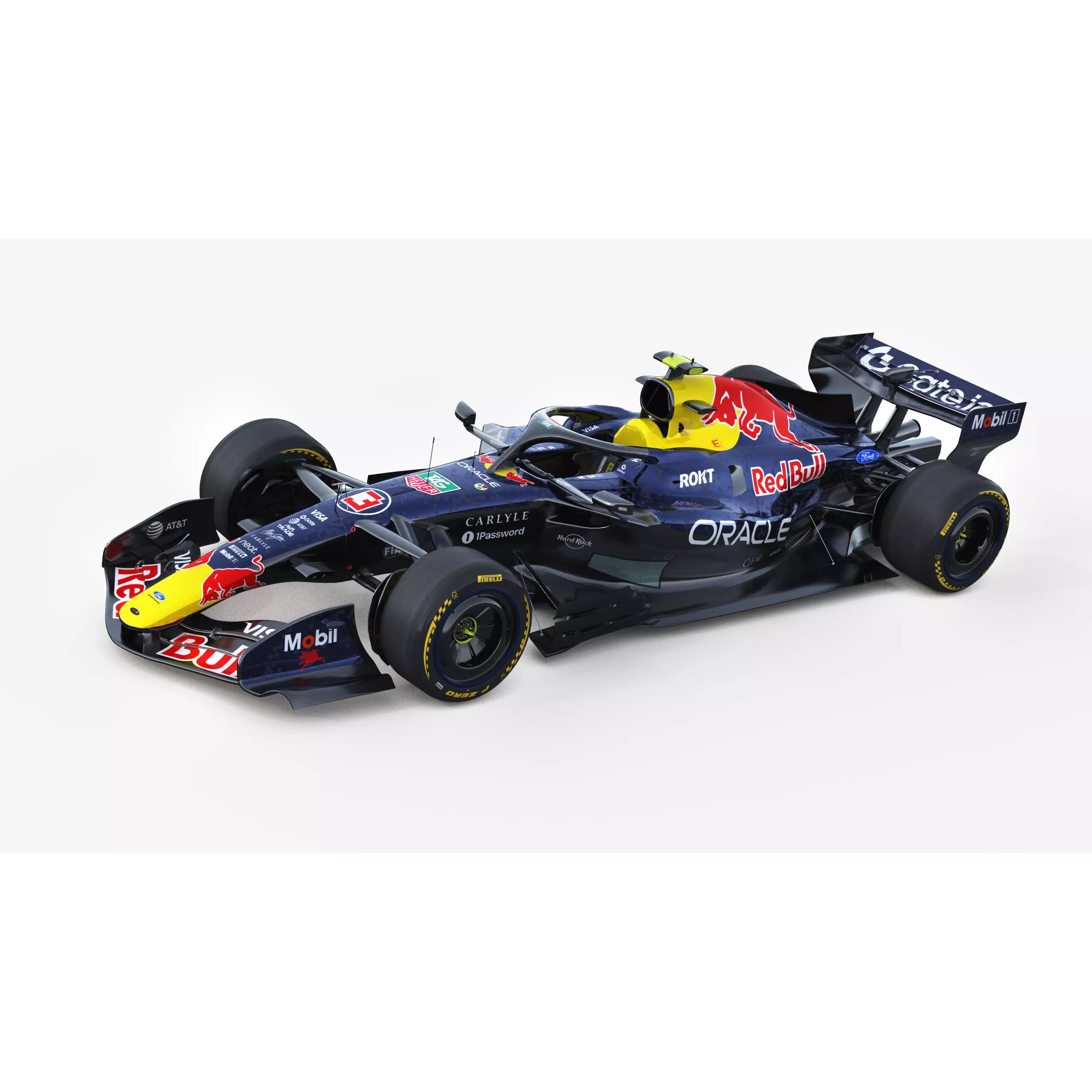 F1 RedBull RB22 2026 - Low-Poly Game-Ready 3D Model - View 5