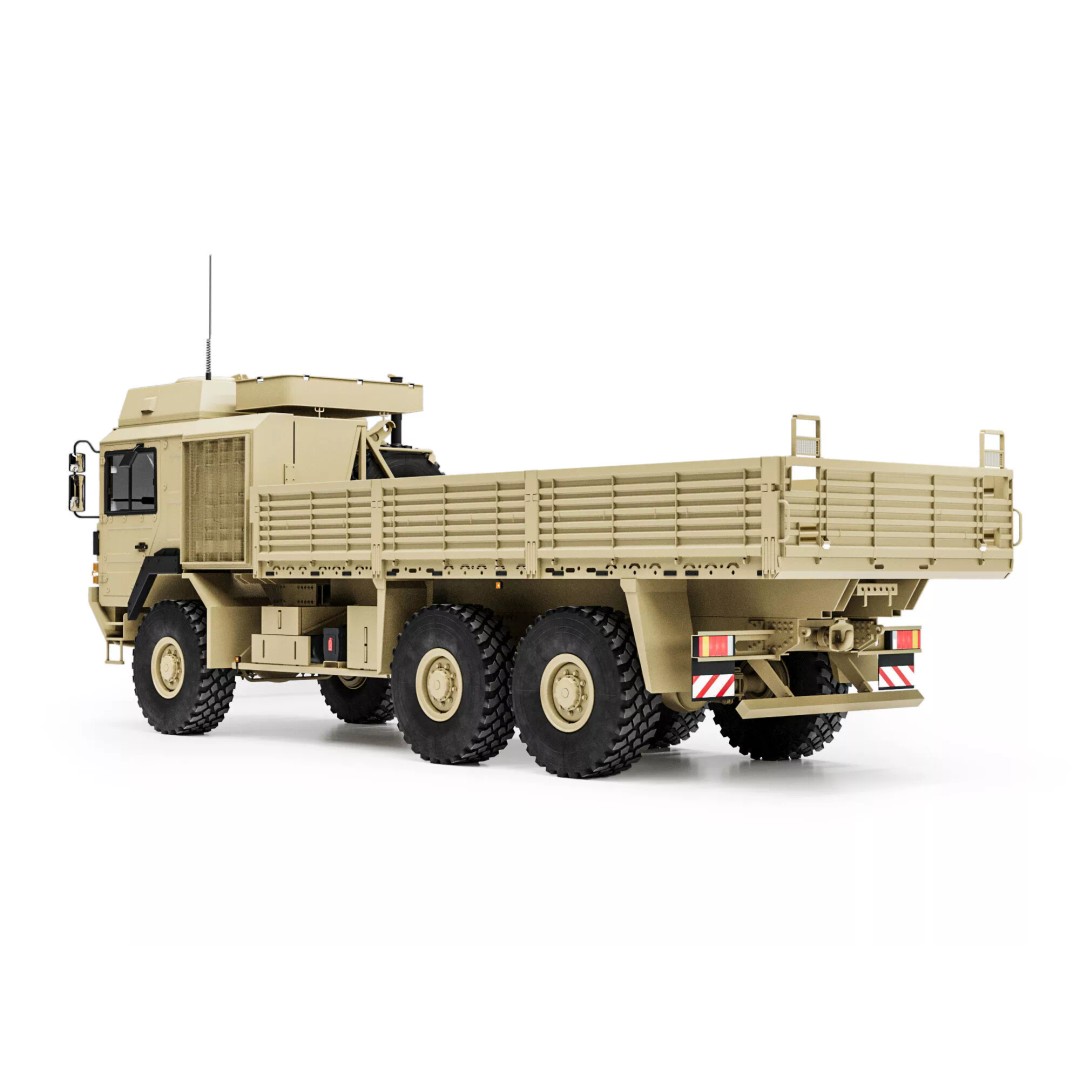 MAN HX61 6x6 Military Truck 3D Model – High Poly Game Asset, FBX, OBJ - View 11