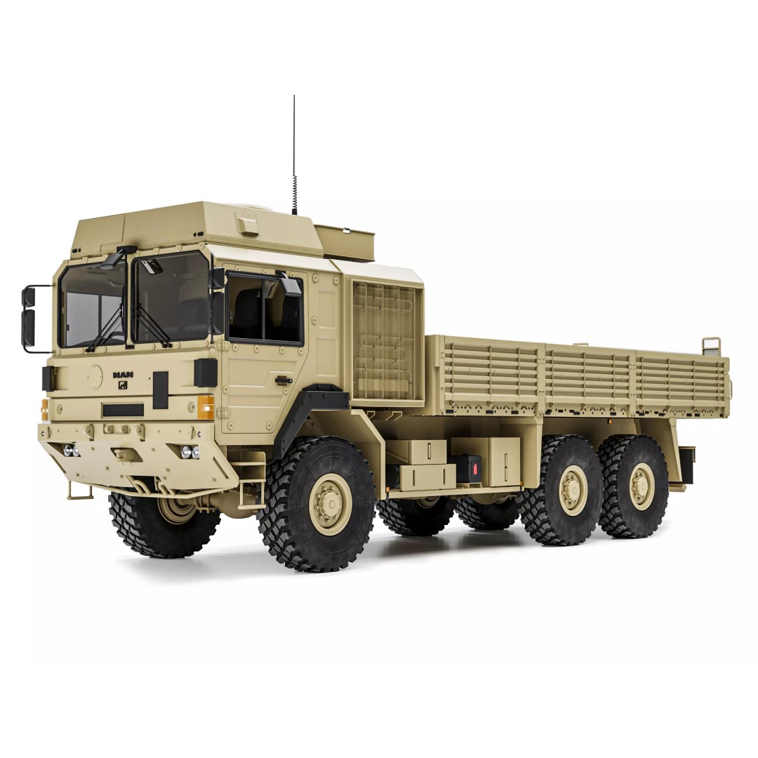 MAN HX61 6x6 Military Truck 3D Model – High Poly Game Asset, FBX, OBJ - View 2